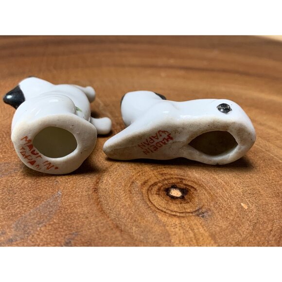 Vintage Miniature Cat Figurines Made In Japan Black & White Ceramic Set of 2 - Picture 4 of 10